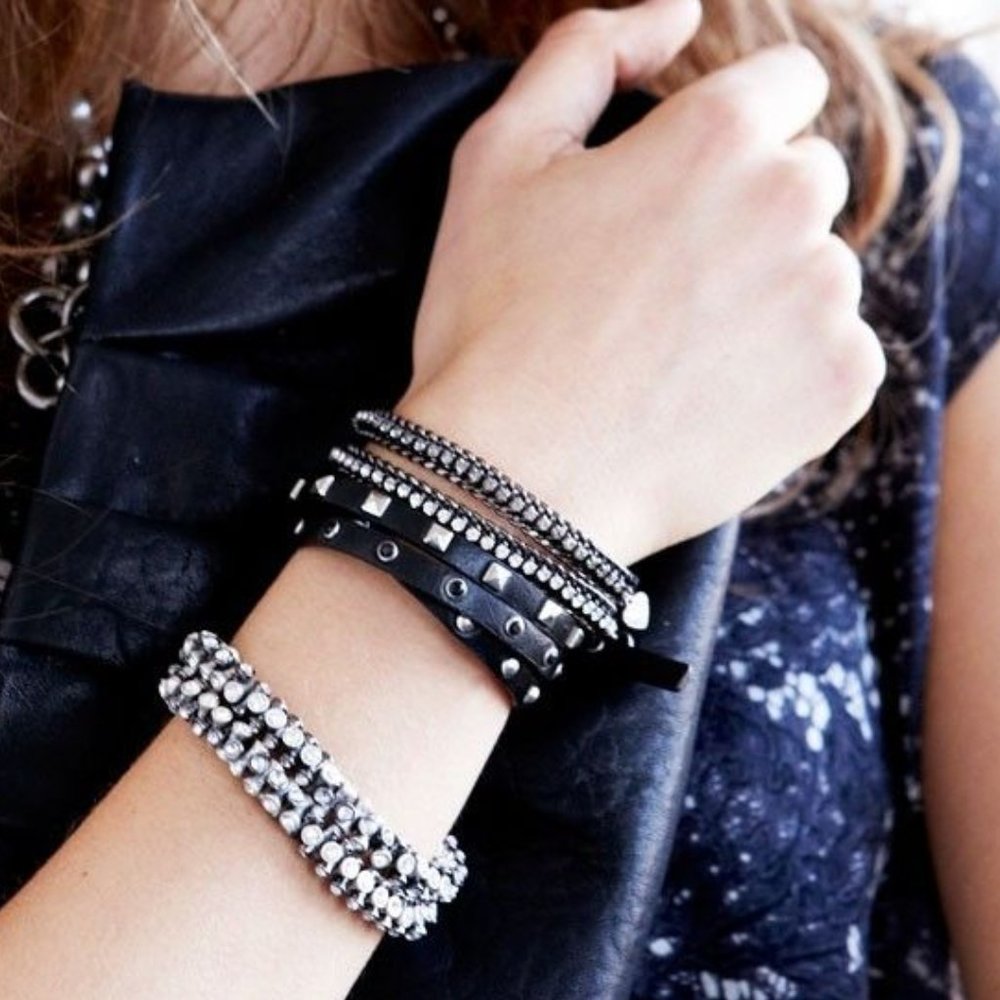 Stella & Dot Studded Trifecta Wrap Bracelet